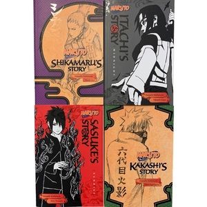 Naruto Light Novel Set (4) Kakashi’s , Sasuke’s , Shikamaru’s , Itachi’s Story.